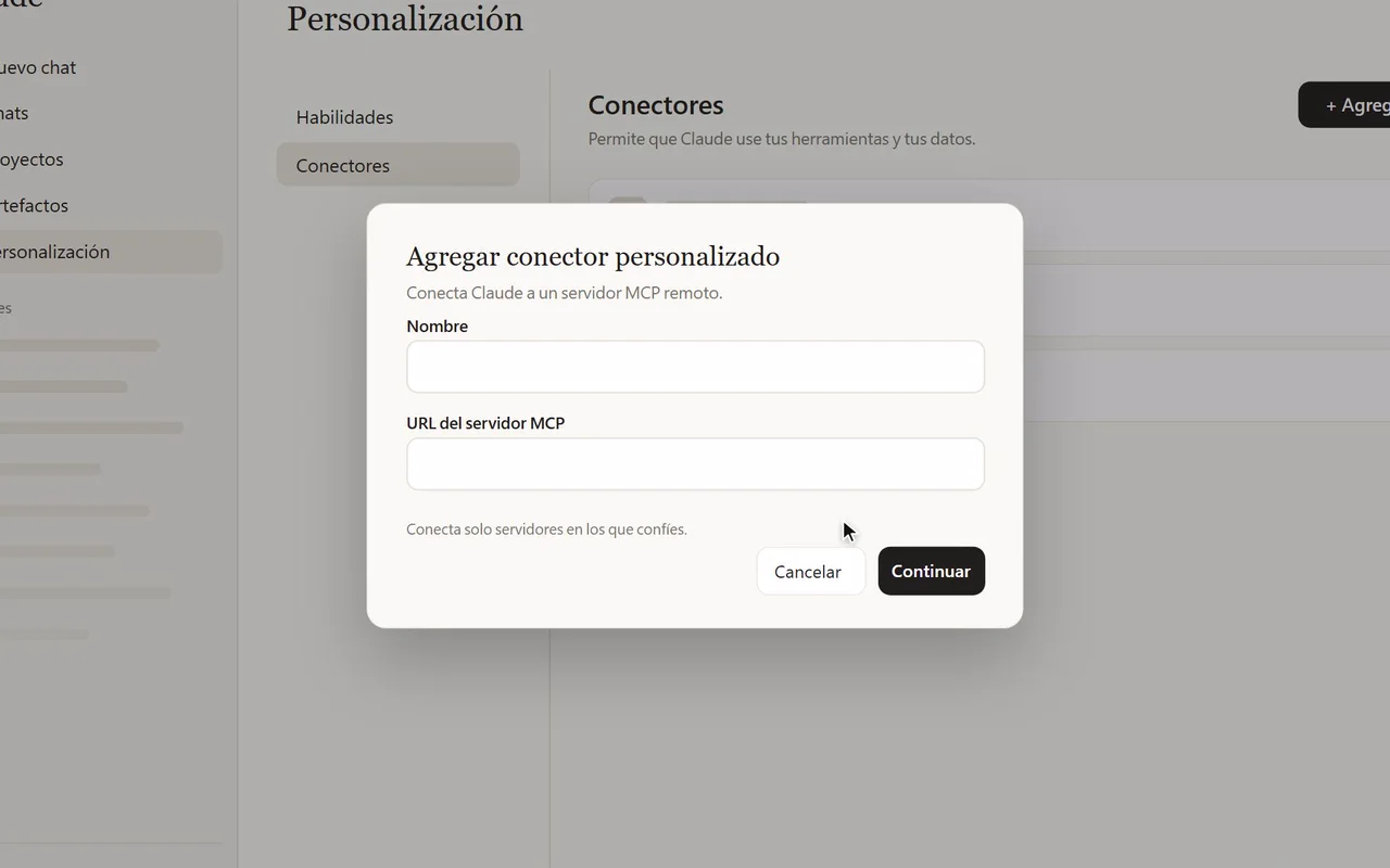 Cómo se ve este paso en Claude